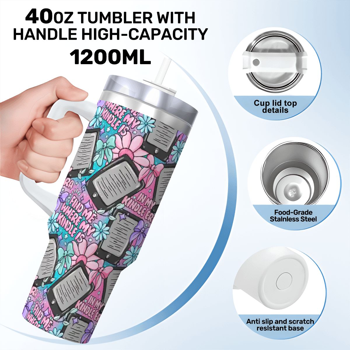 In my kindle era bookish 40oz travel mug