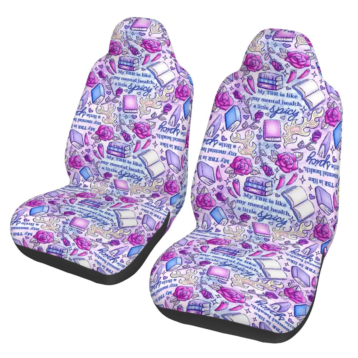 My TBR is like my mental health- spicy bookish Car Front Seat Covers