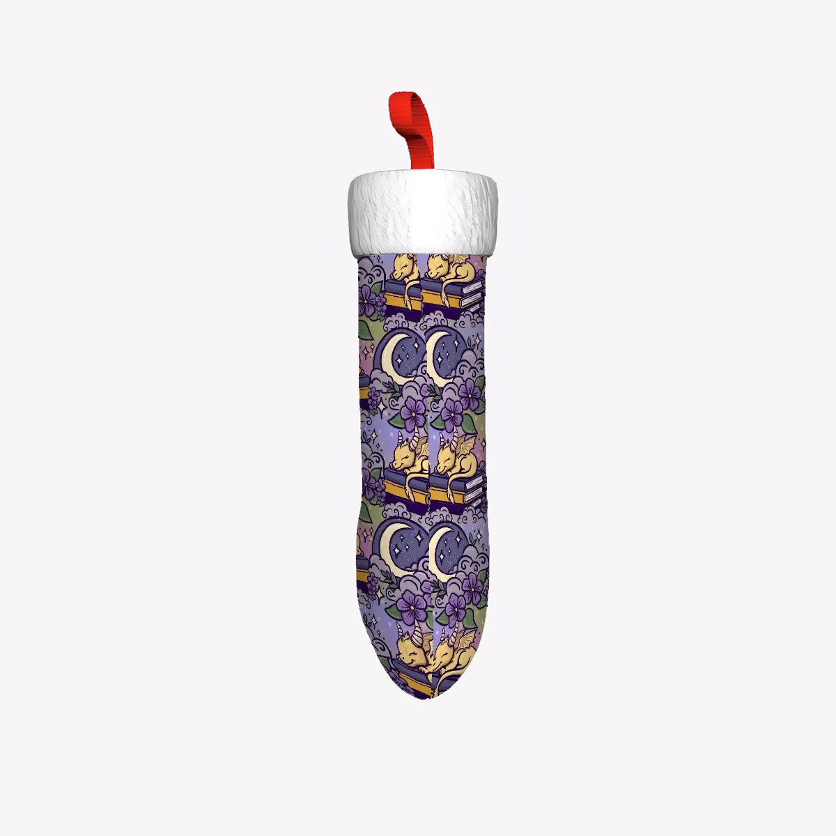 Sleeping gold book dragon bookish Plush Christmas Stockings
