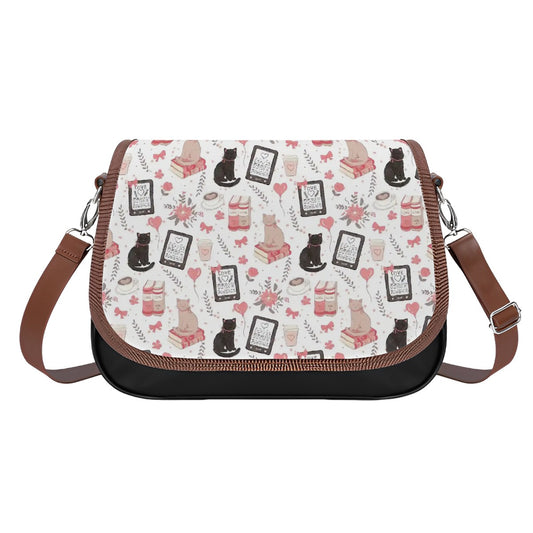 Love cats e-reader bookish handbag satchel style handbag