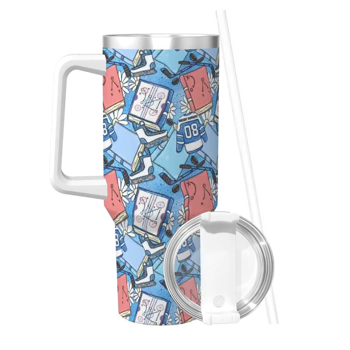 Hockey romance bookish 40oz travel mug