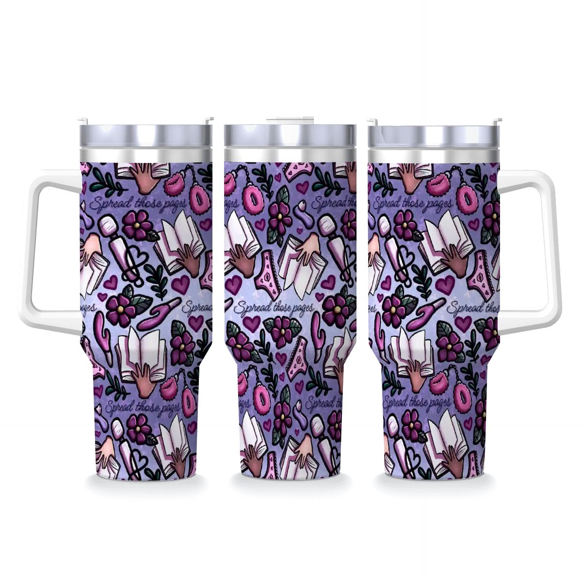 Spread those pages bookish smutty travel mug 40oz