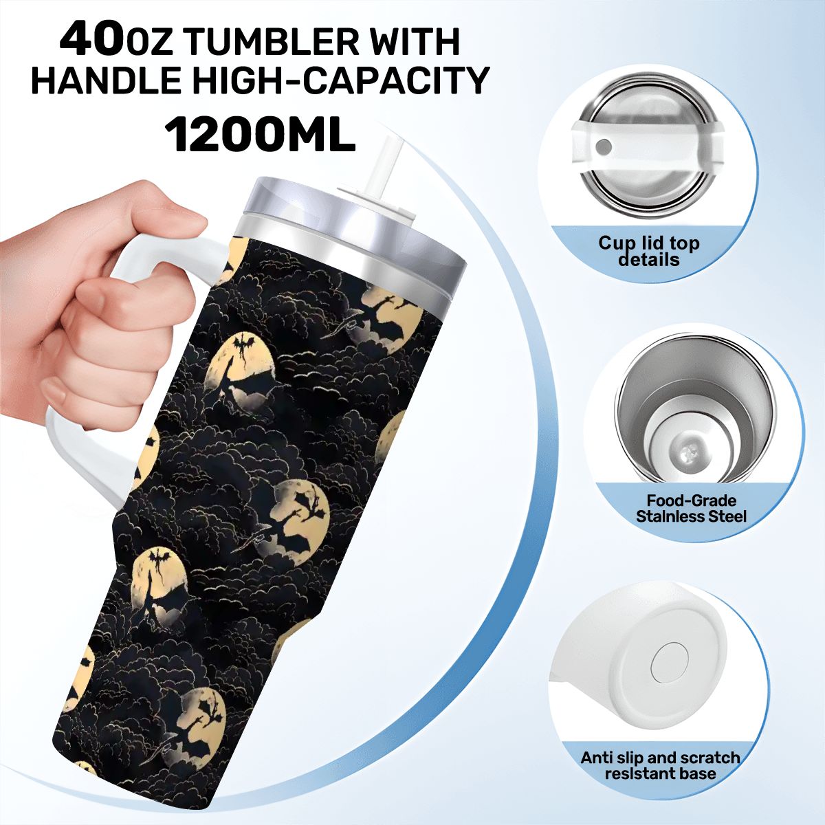 Dragon at night 40oz tumbler