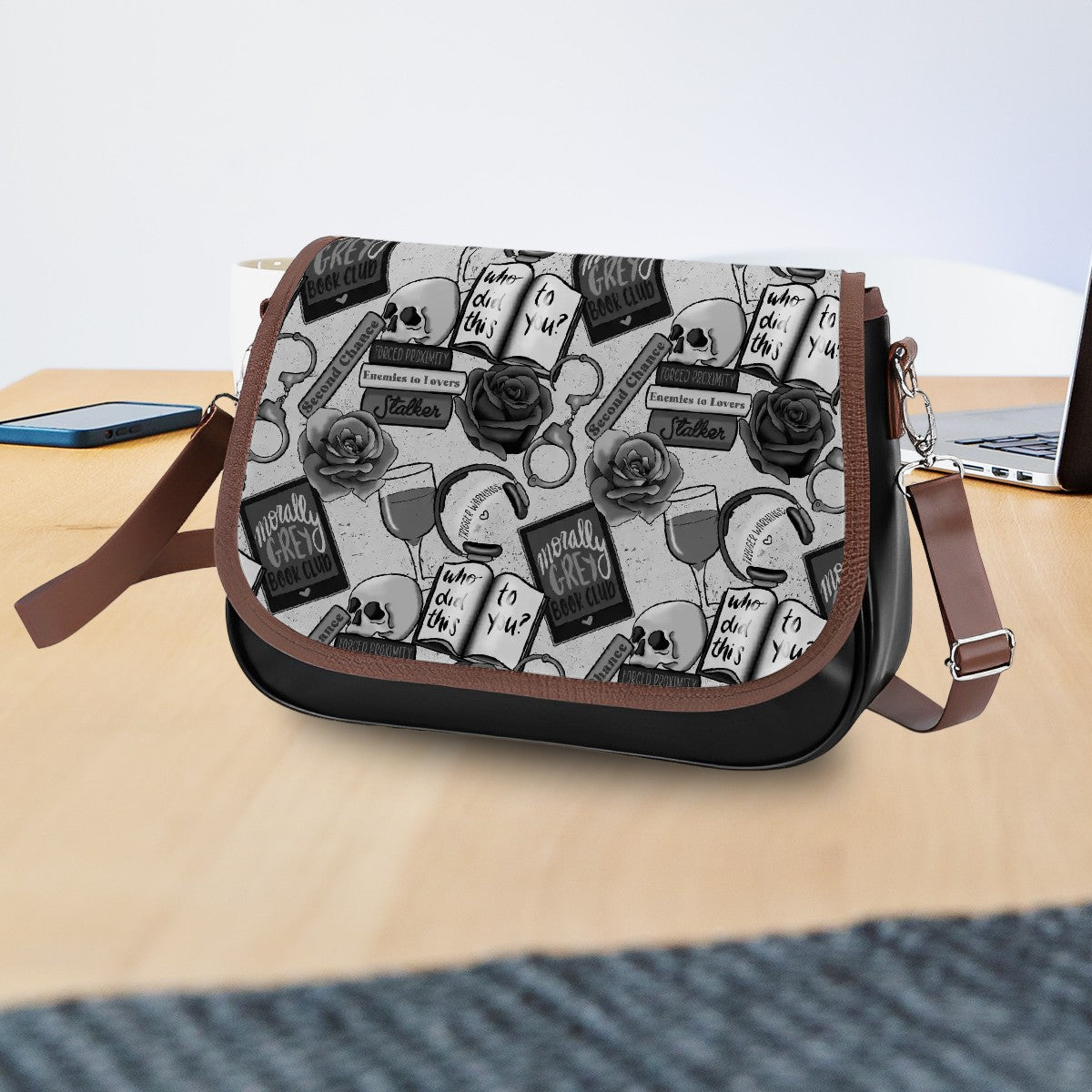Morally grey bookish handbag satchel style bag