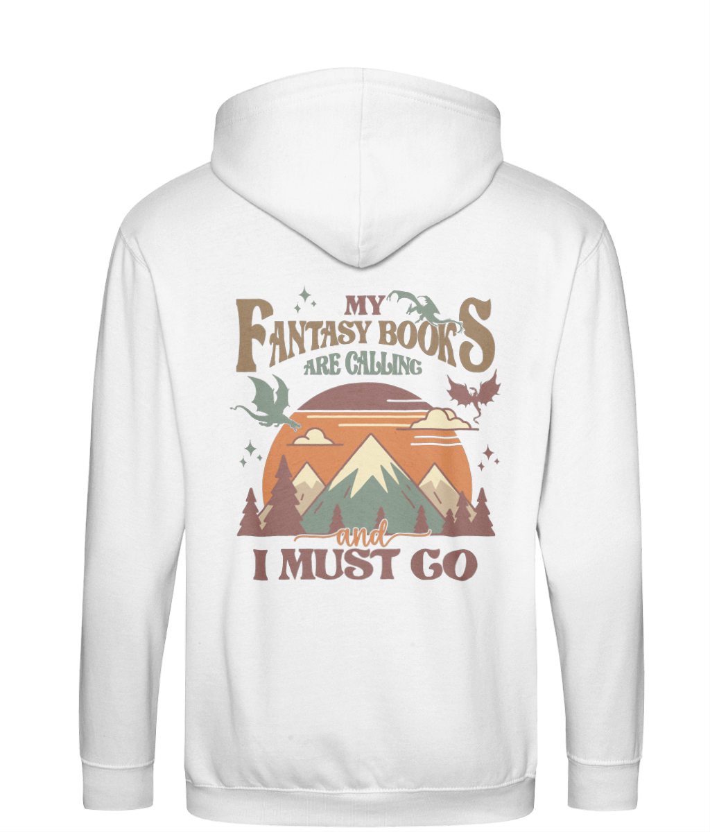 My fantasy books are calling bookish zip up hoodie bookish clothing