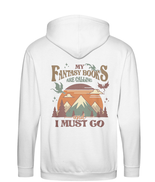 My fantasy books are calling bookish zip up hoodie bookish clothing