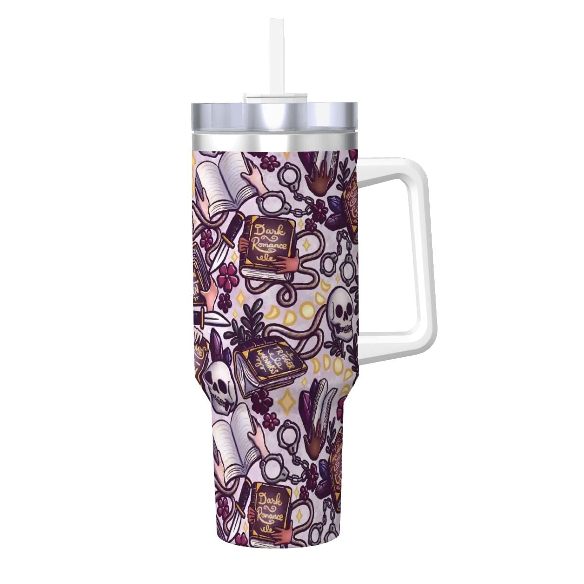 Dark romance bookish travel mug 40oz