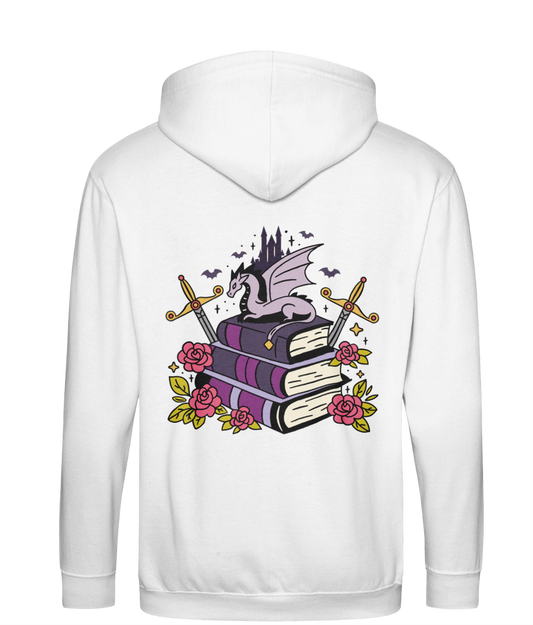 Fantasy Pile Of Books bookish zip up hoodie bookish clothing