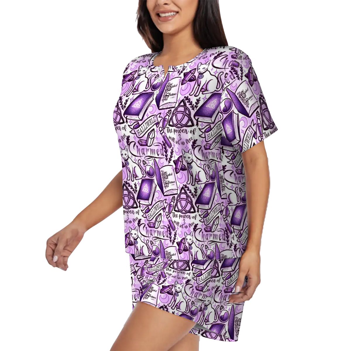 Halliwell sisters lilac pajamas pjs pyjamas