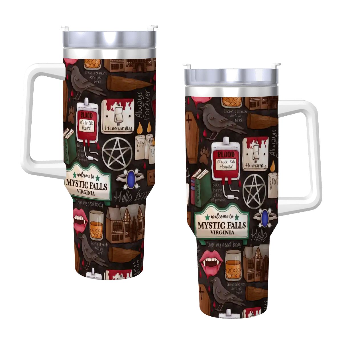 TVD hello brother salvatore travel mug 40oz