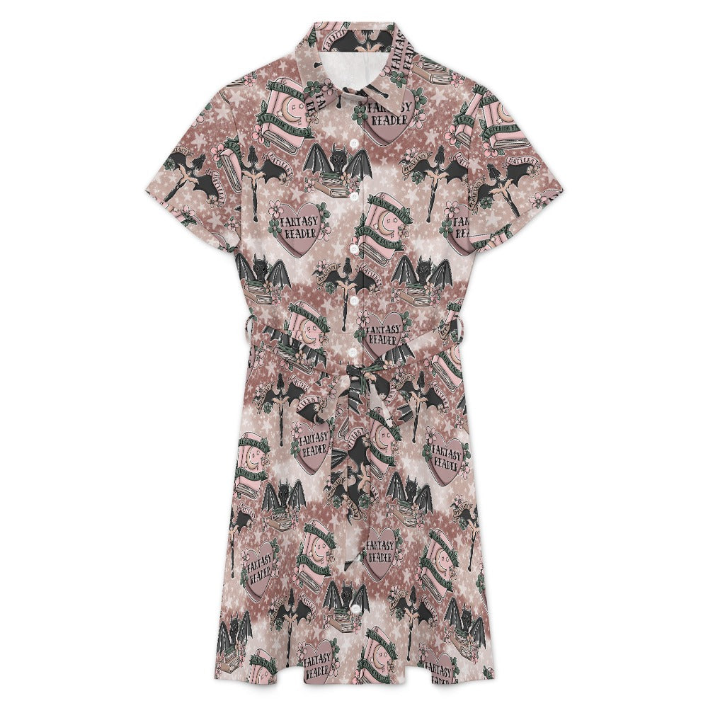 Romantasy fantasy matters bookish shirt dress