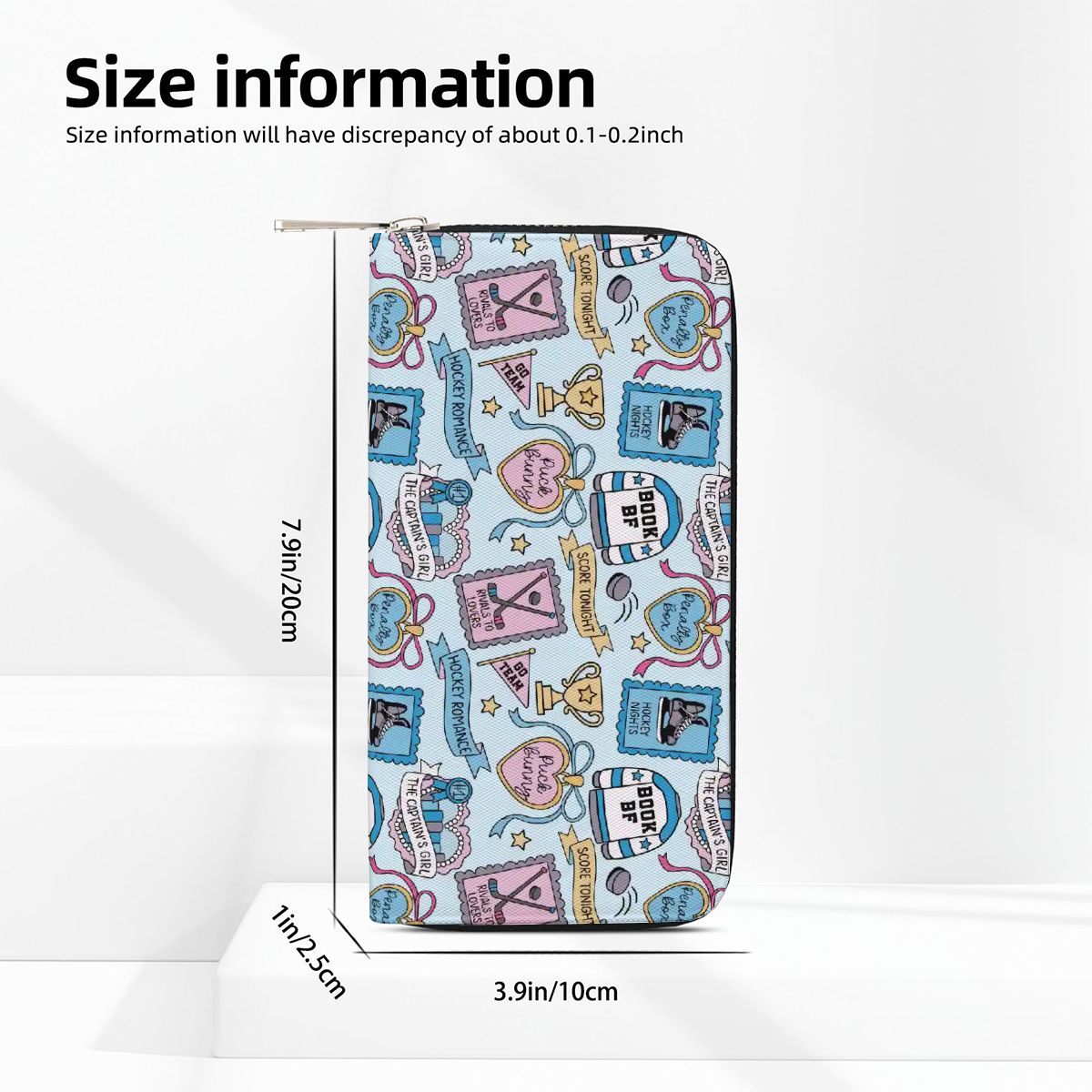 Hockey romance stamps bookish wallet purse