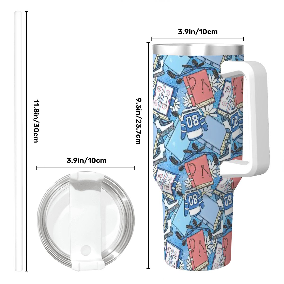 Hockey romance bookish 40oz travel mug