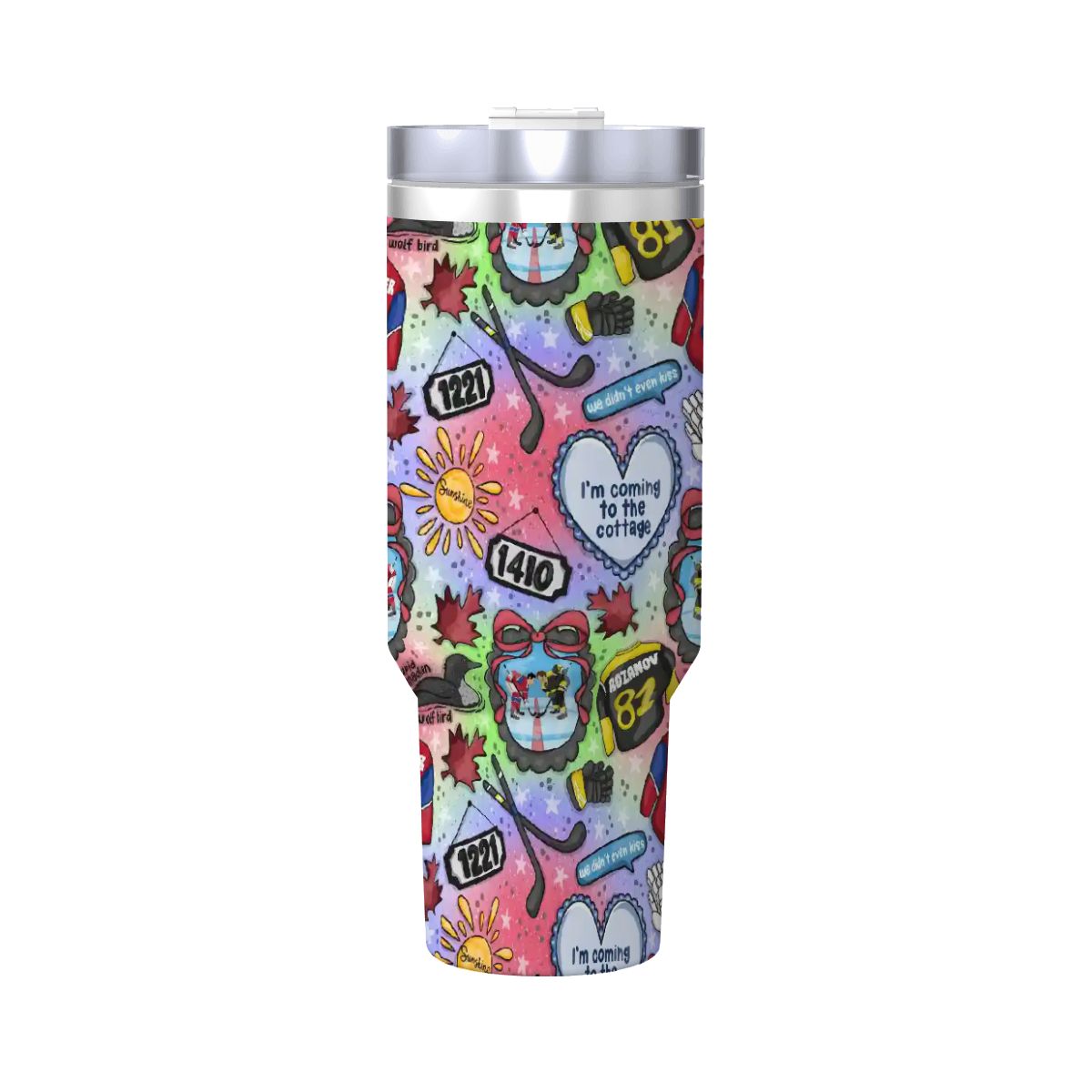Heated Hockey mm romance bookish 40oz travel mug