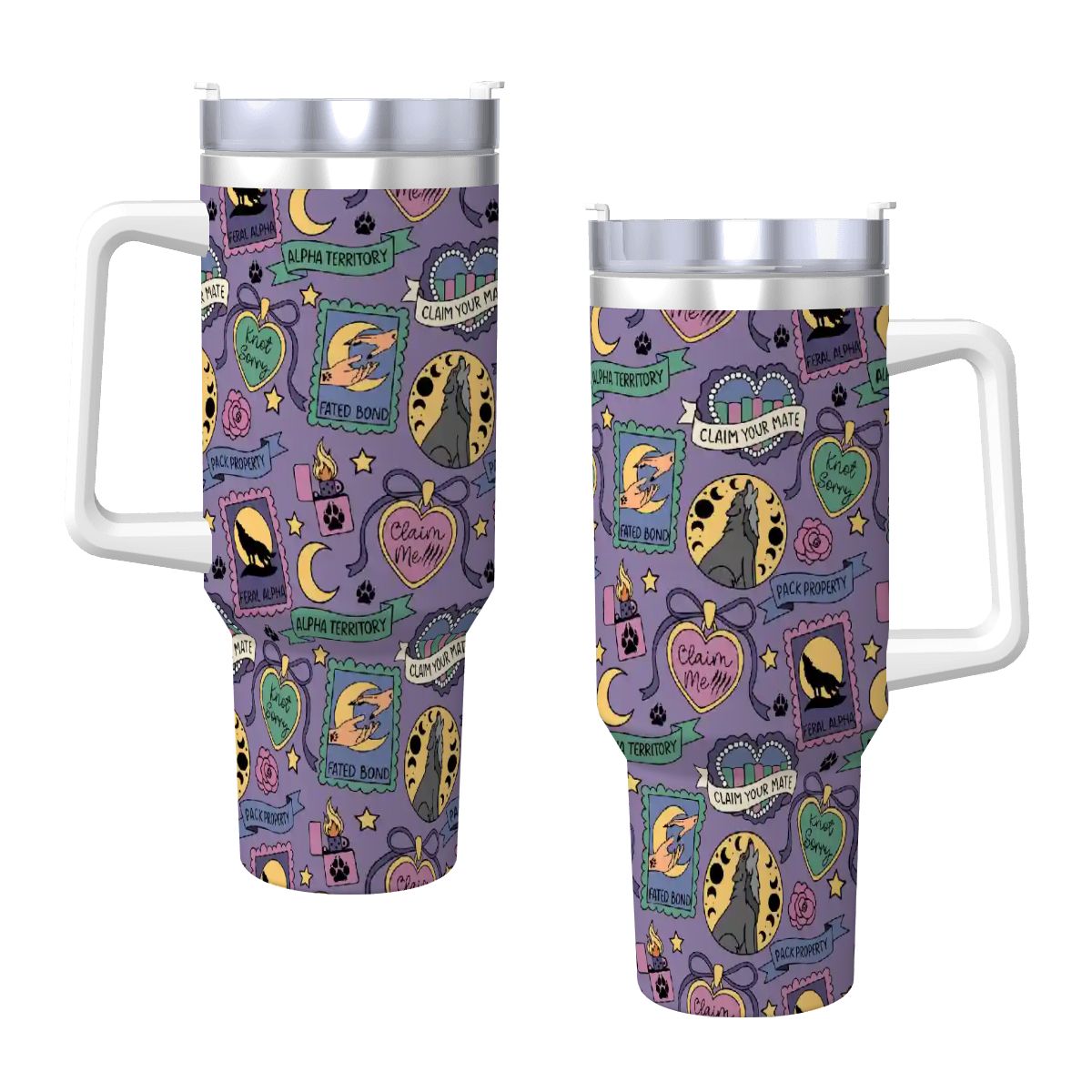 Omegaverse shifter romance bookish travel mug 40oz