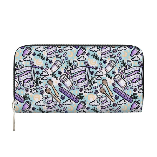 Invisible illness vegan leather wallet purse