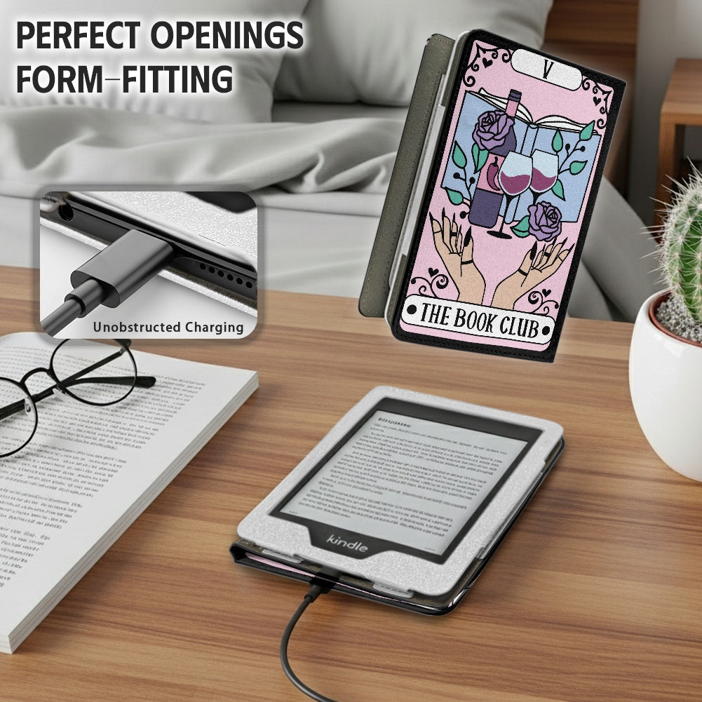 The book club bookish vegan leather PU cover for Kindle paperwhite 11th 12th gen