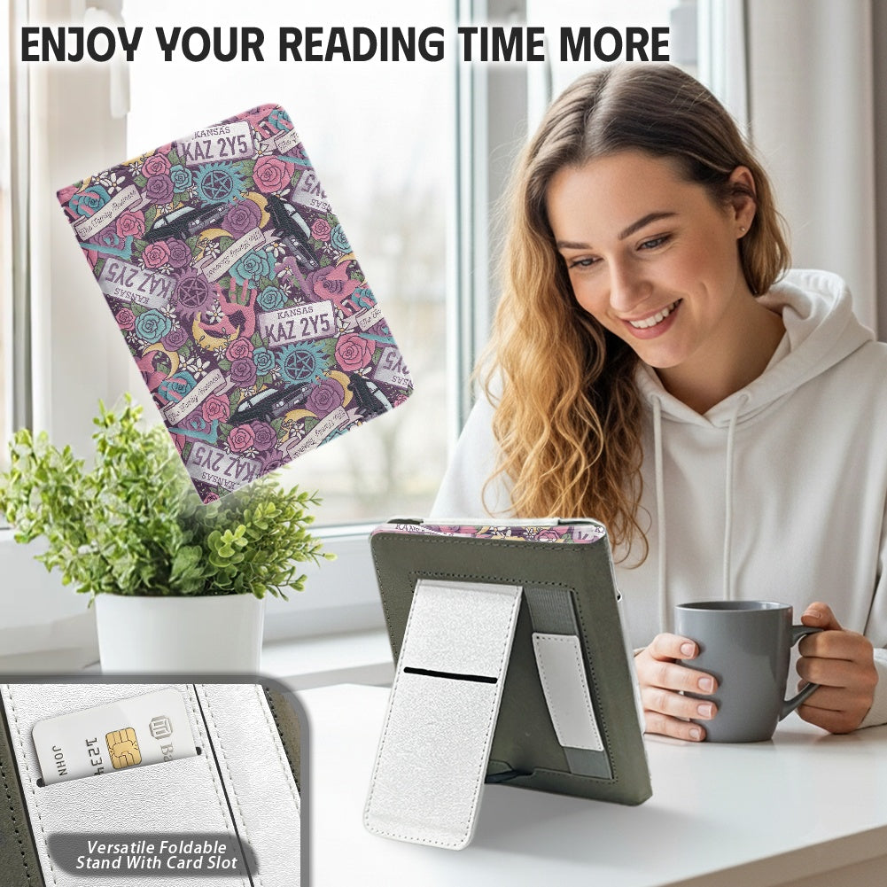 Kansas PU cover for Kindle paperwhite 11th 12th gen vegan leather wallet style case