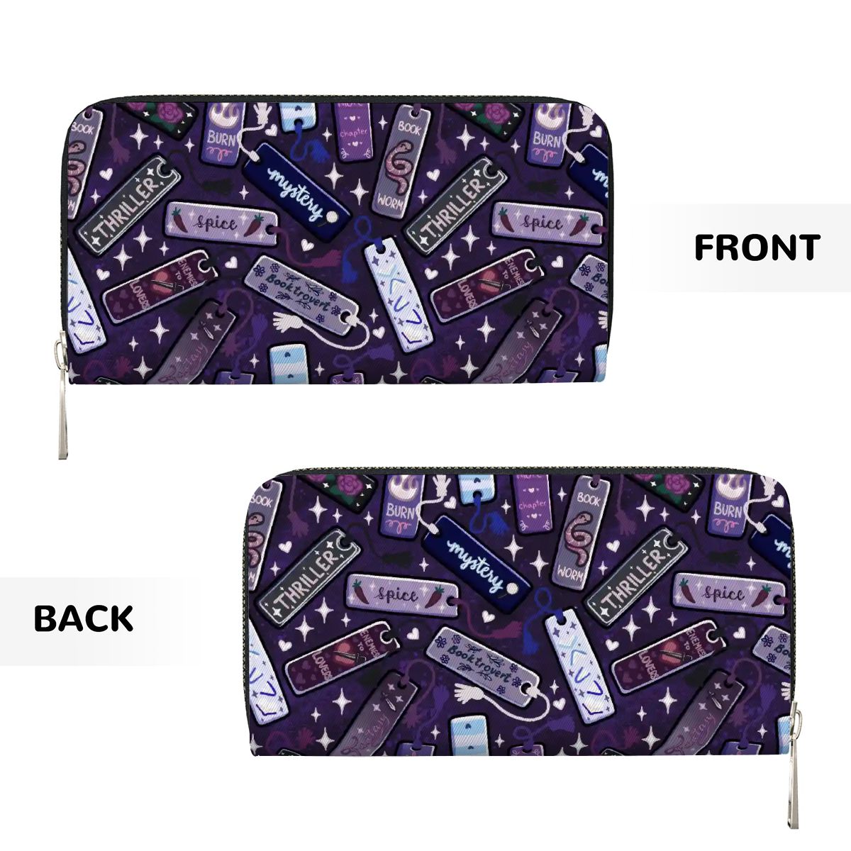 Tropes and genre bookmarks bookish vegan leather wallet purse