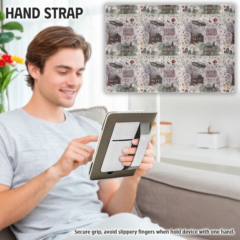 mystic falls PU cover for Kindle paperwhite 11th 12th gen vegan leather wallet style case