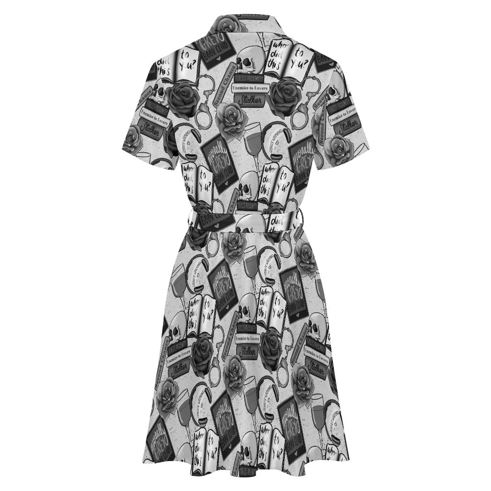 Morally grey bookish shirt dress