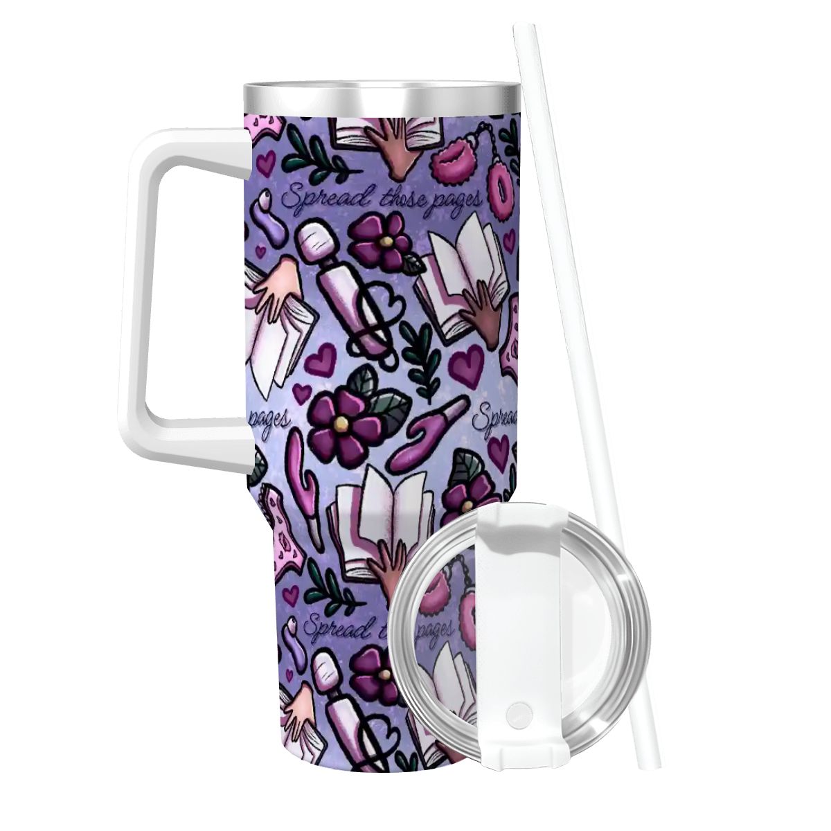 Spread those pages bookish smutty travel mug 40oz