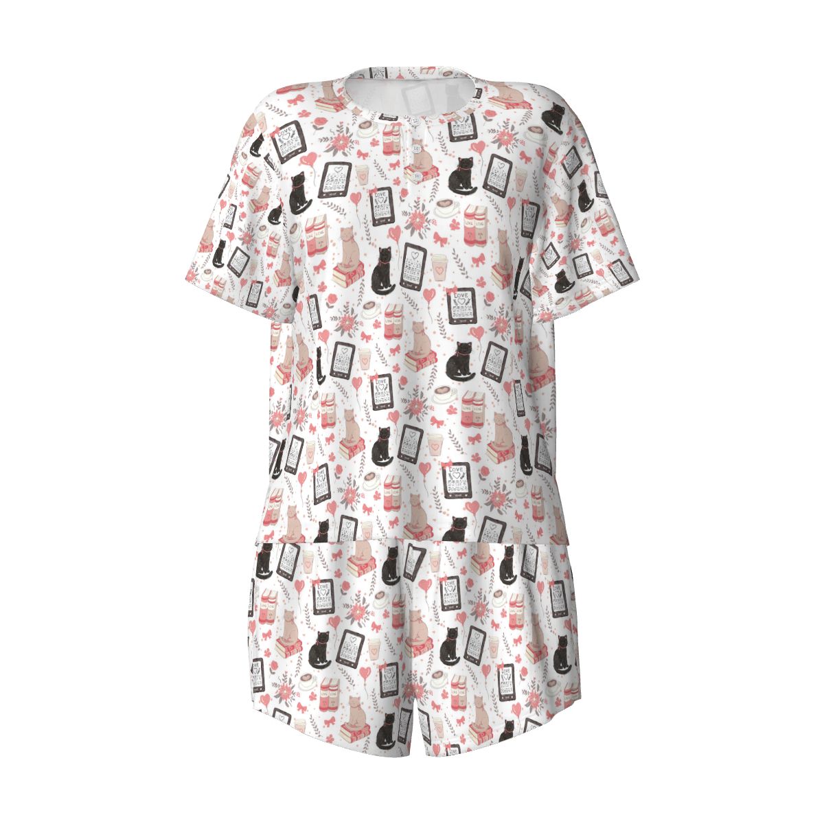 Love cats and e-readers bookish pyjamas pajamas pjs