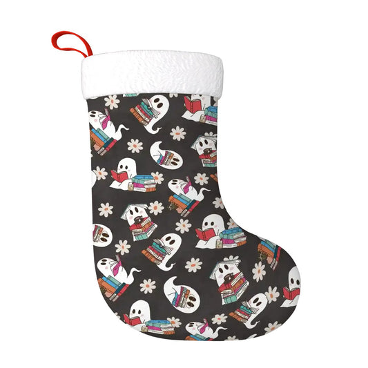 Booooks bookish ghosts christmas stocking