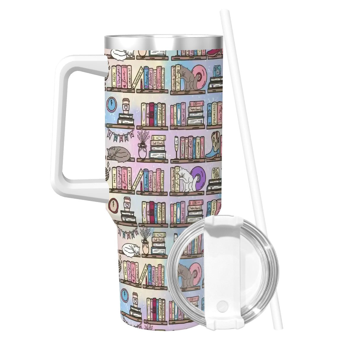 Taylors book shelf bookish travel mug 40oz
