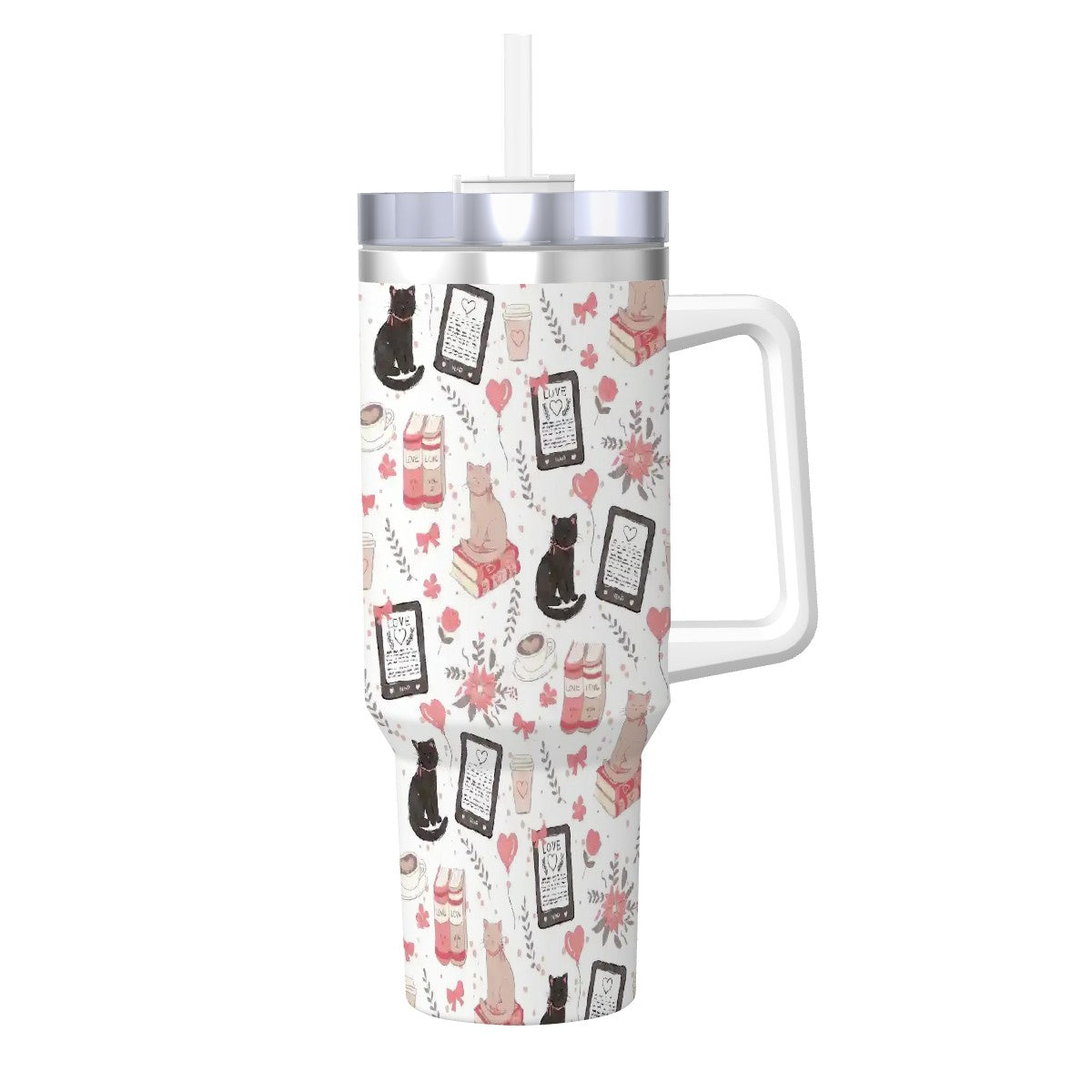 Love cats and kindles bookish 40oz travel mug