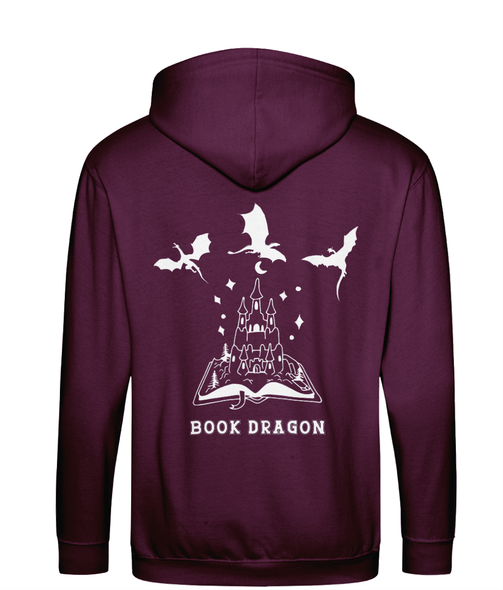 Book dragon bookish zip up hoodie