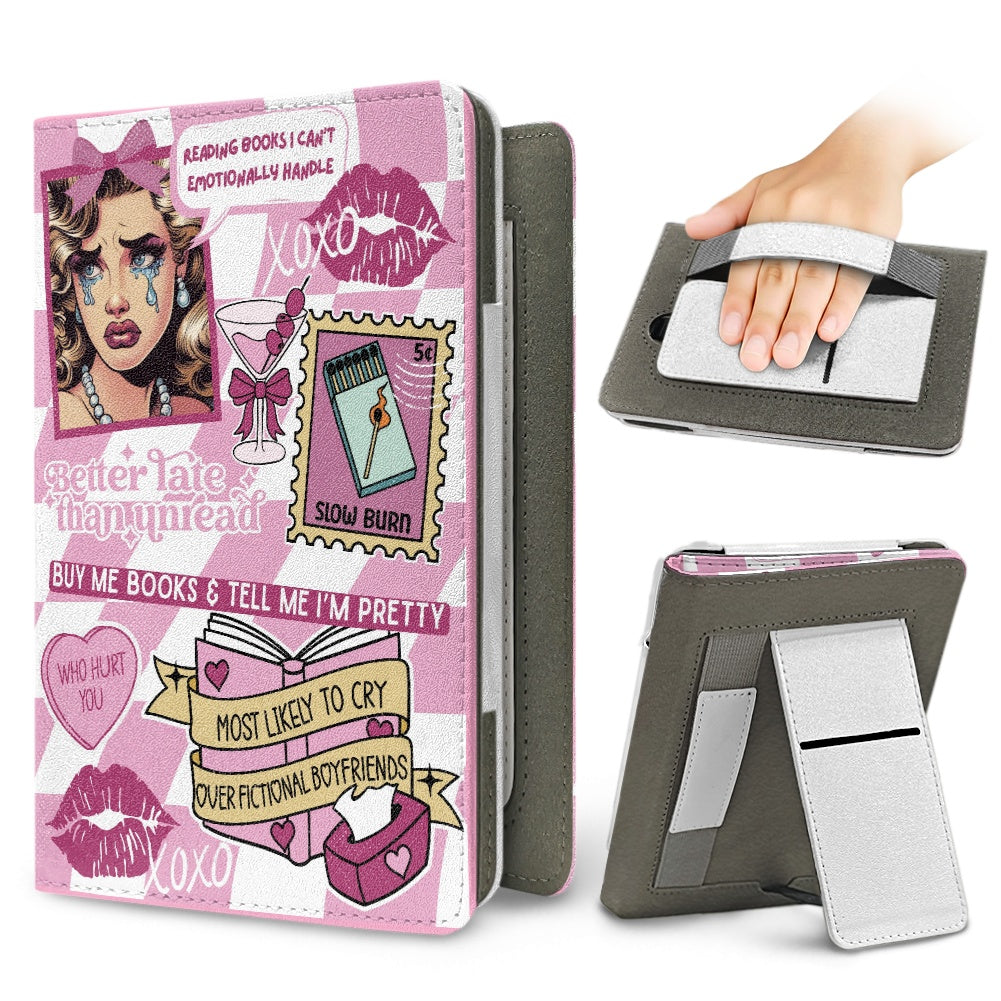 Glam reader PU cover for Kindle paperwhite 11th 12th gen vegan leather wallet style case