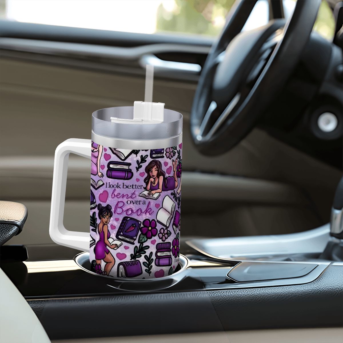 I look better bent over a book bookish 40oz travel mug