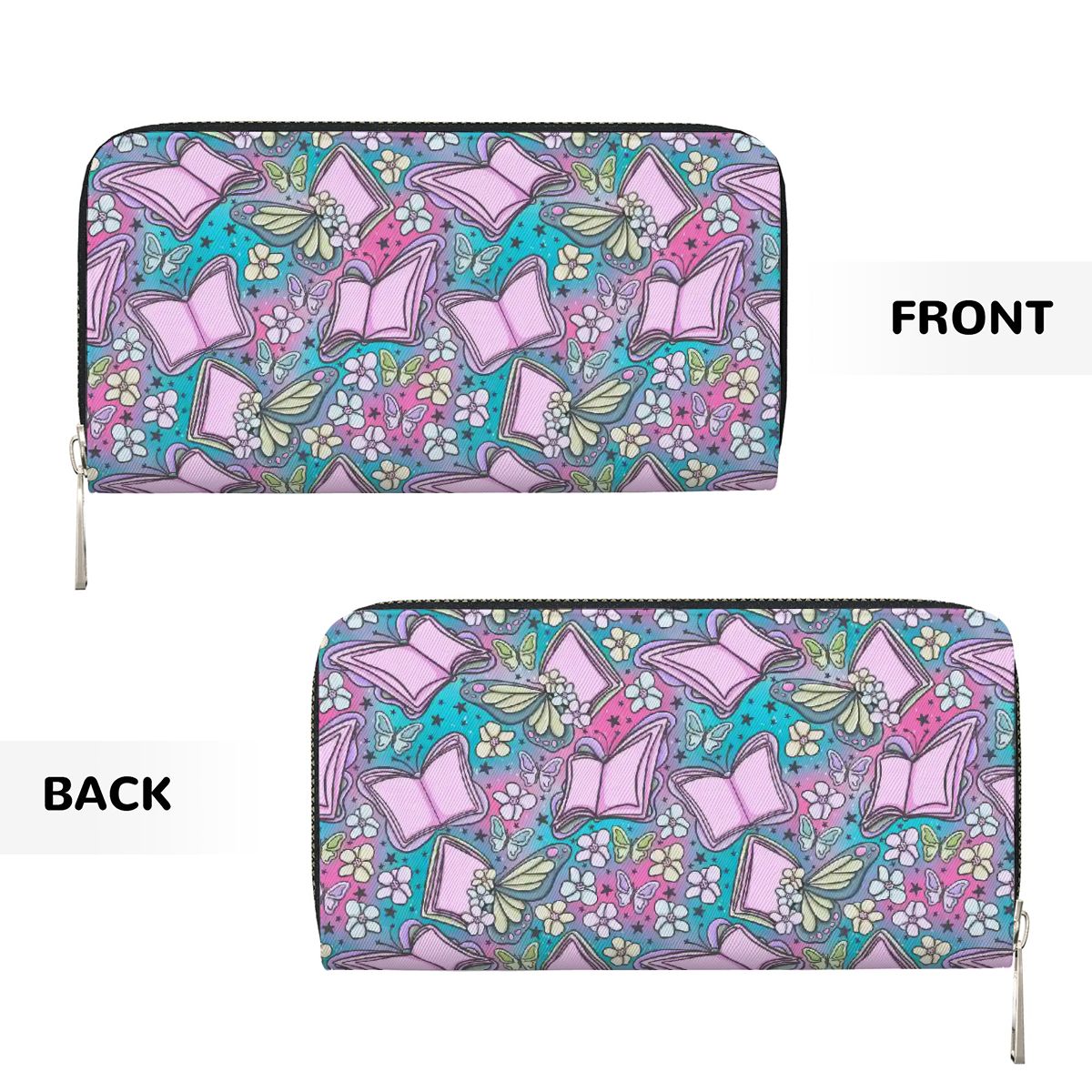 Bookerfly bookish butterfly vegan leather wallet purse