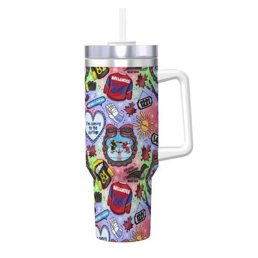Heated Hockey mm romance bookish 40oz travel mug