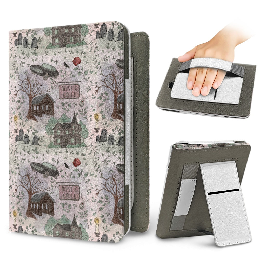 mystic falls PU cover for Kindle paperwhite 11th 12th gen vegan leather wallet style case