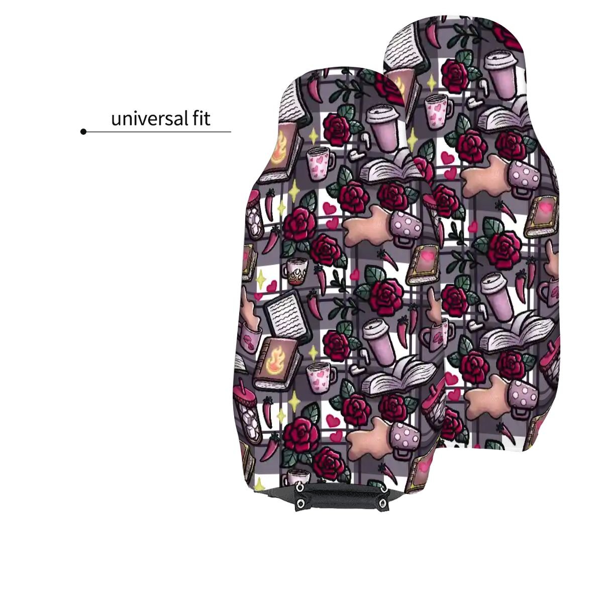 Books smut and coffee bookish Car Front Seat Covers