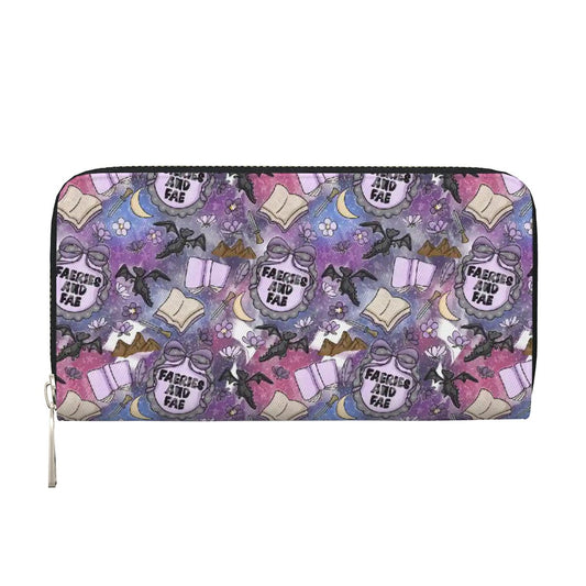 Faeries and fae bookish romantasy vegan leather wallet purse