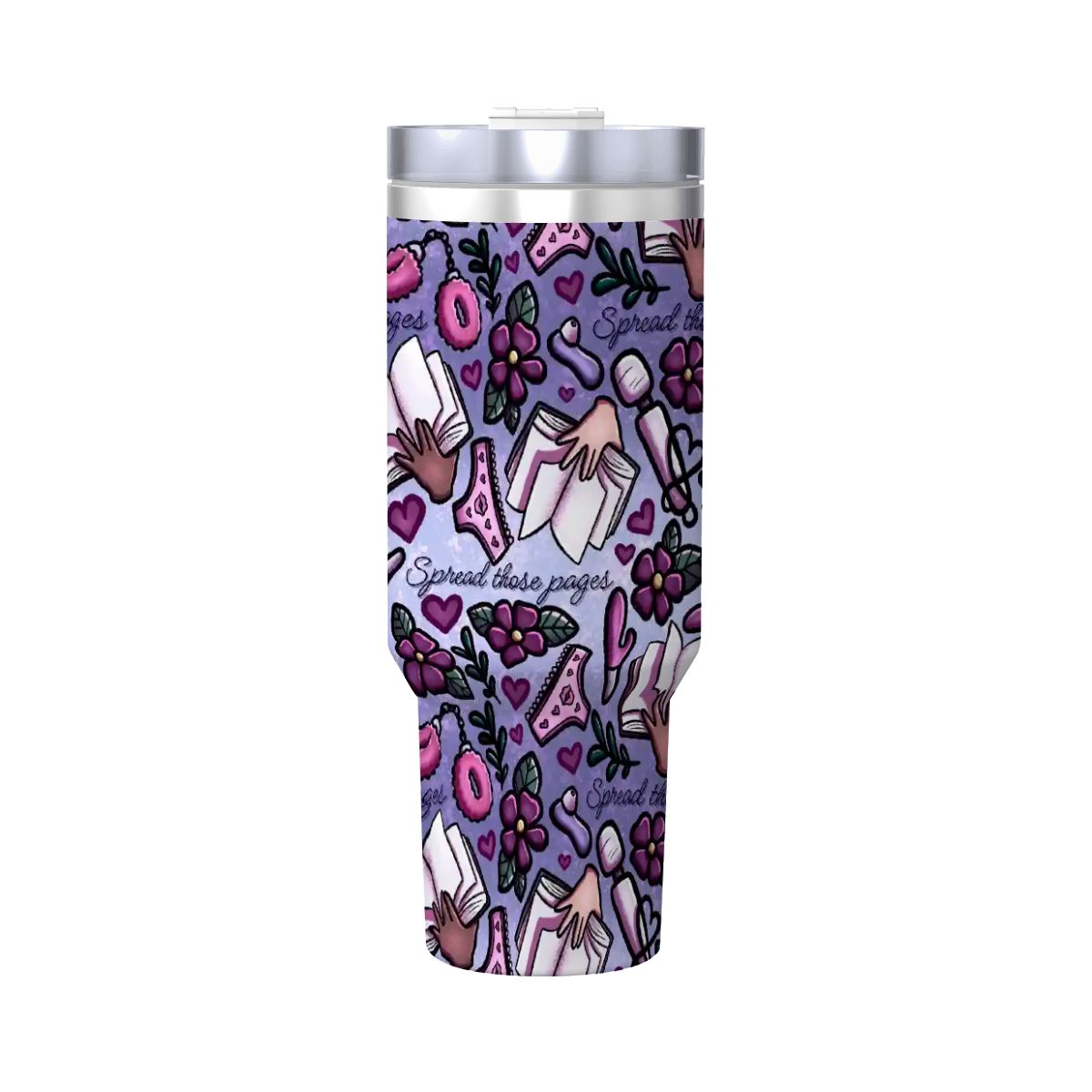 Spread those pages bookish smutty travel mug 40oz