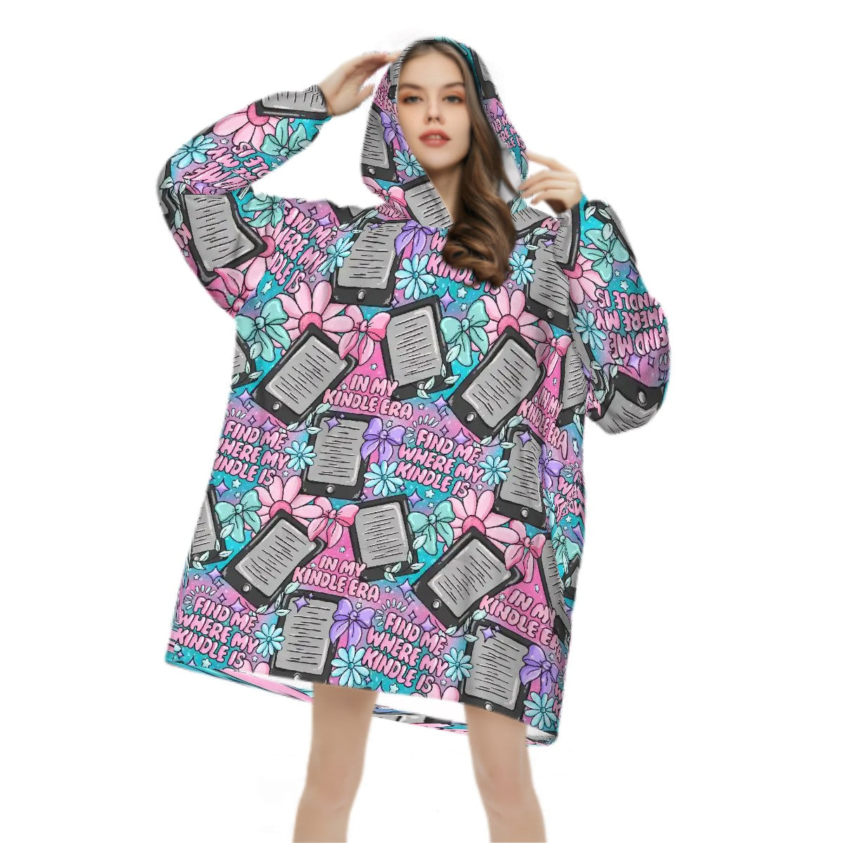 In my kindle era bookish hooded blanket