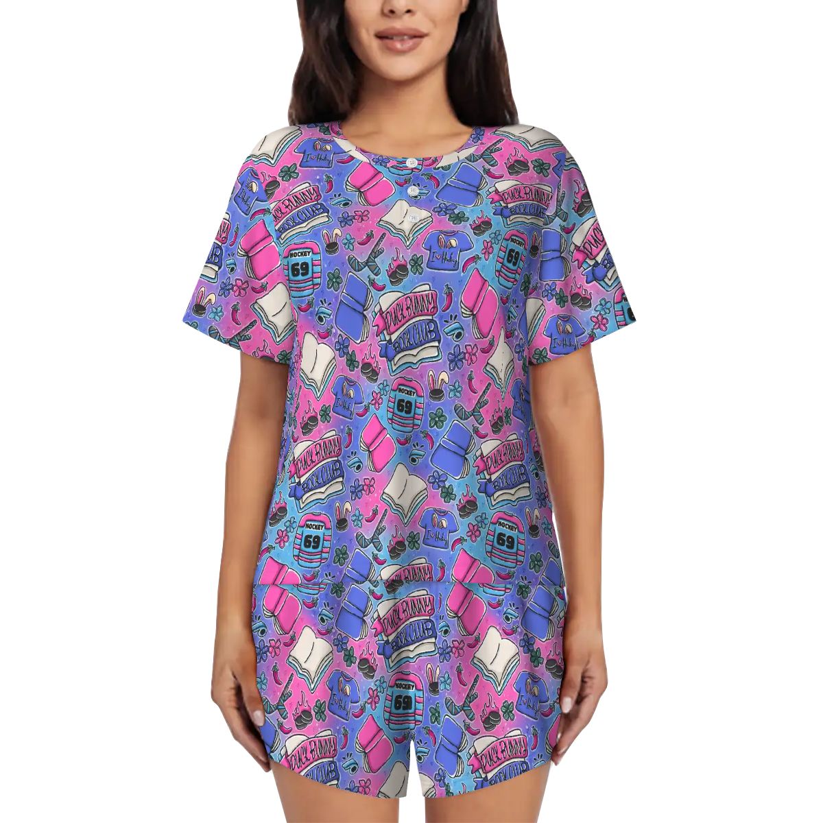 Puck bunny hockey romance bookish pajamas pjs pyjamas