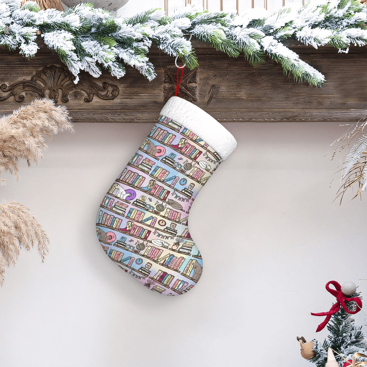 Taylors book shelf bookish christmas stocking