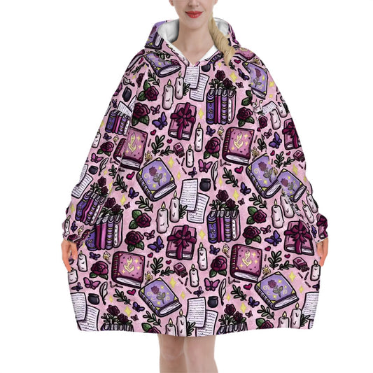 Slow burn romance bookish hooded blanket