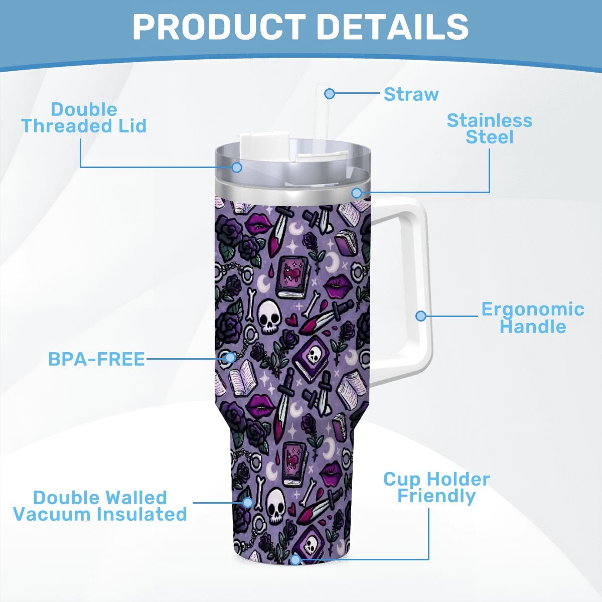 Dibs on the villain dark romance bookish travel mug 40oz