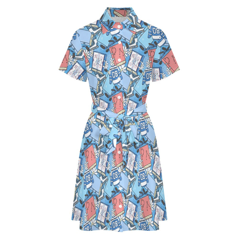 Hockey Romance bookish shirt dress