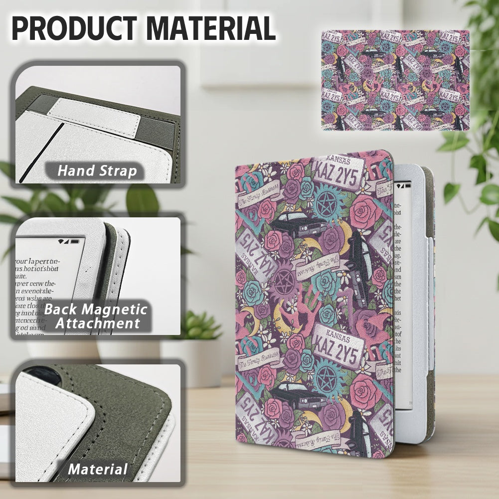 Kansas PU cover for Kindle paperwhite 11th 12th gen vegan leather wallet style case