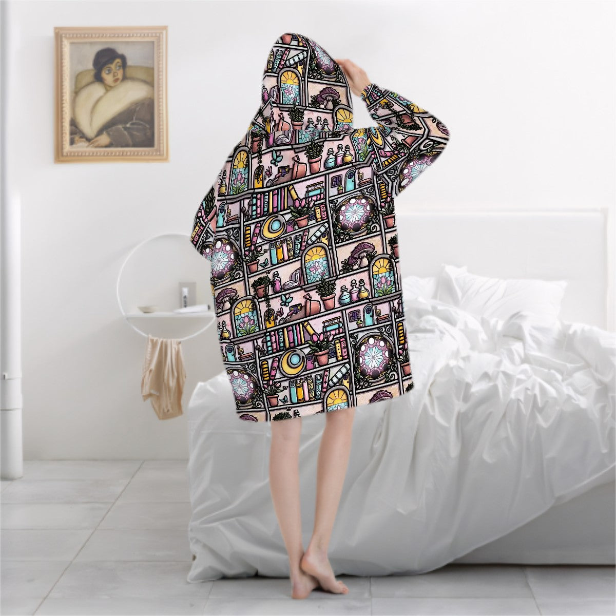 Fairy Bookshelves fantasy bookish blanket hoodie