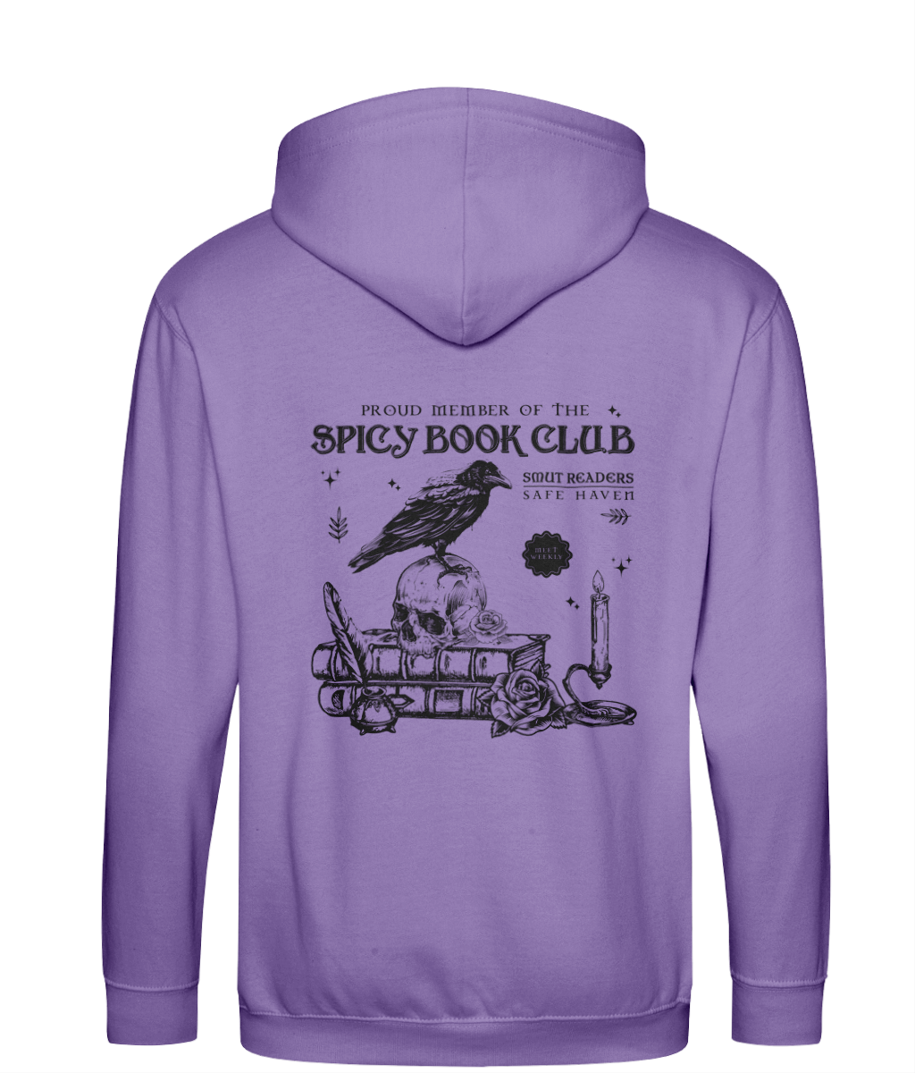 Spicy Book Club bookish zip up hoodie