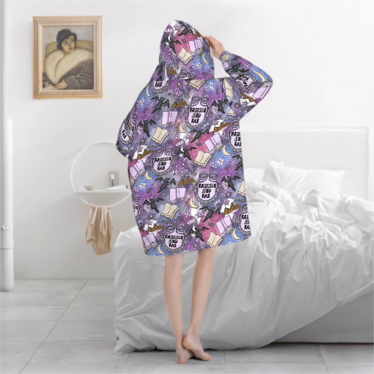 Faeries and fae romantasy bookish blanket hoodie