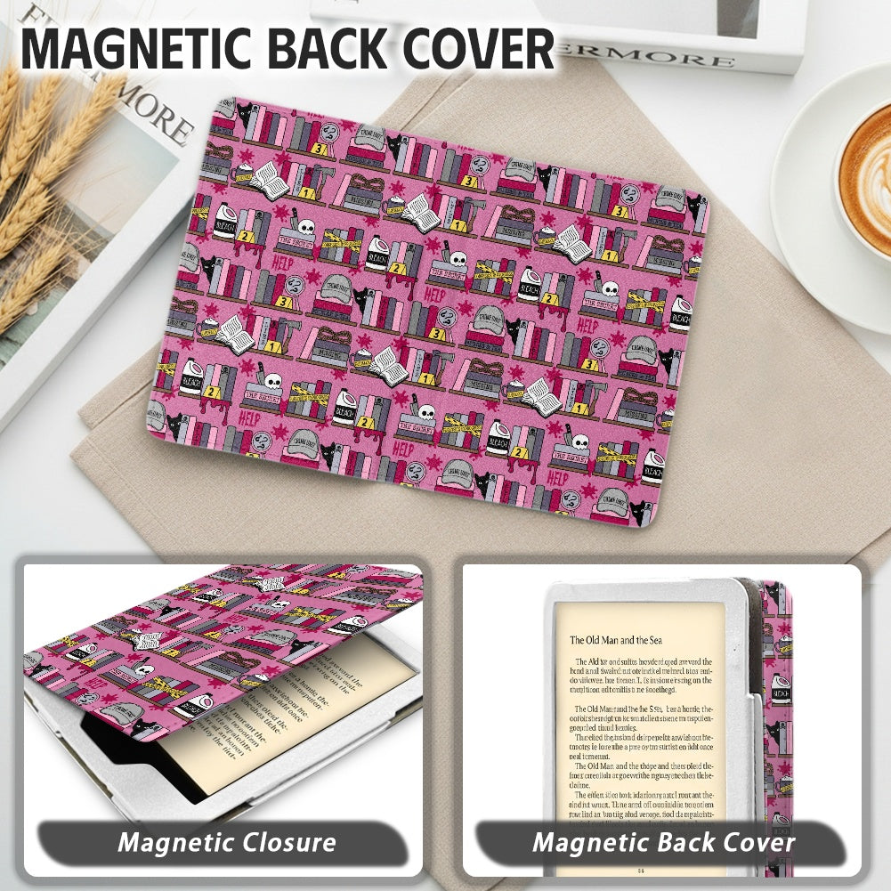 Thriller reader bookcase PU cover for Kindle paperwhite 11th and 12th gen and coloursoft